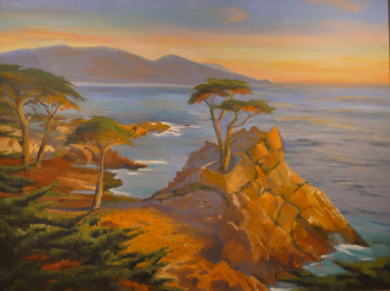 Lone Cypress by artist Ellen Wheelock Willis